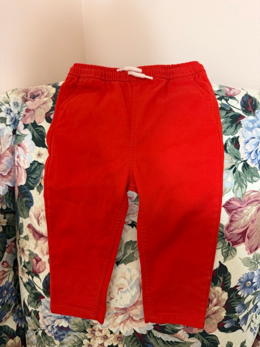 Kids Red Pull-On Jogger Pants